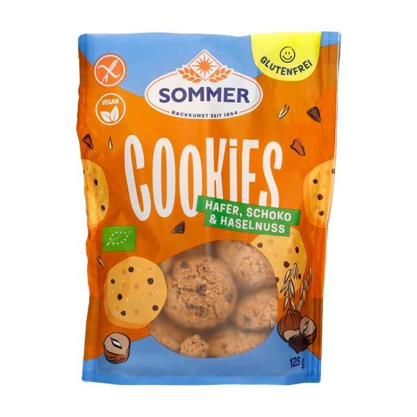 Sommer Cookies Hafer, Schoko & Haselnuss bio 125g