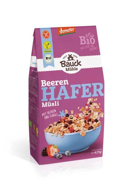 Bauck Mühle Hafermüsli Beeren demeter 425g