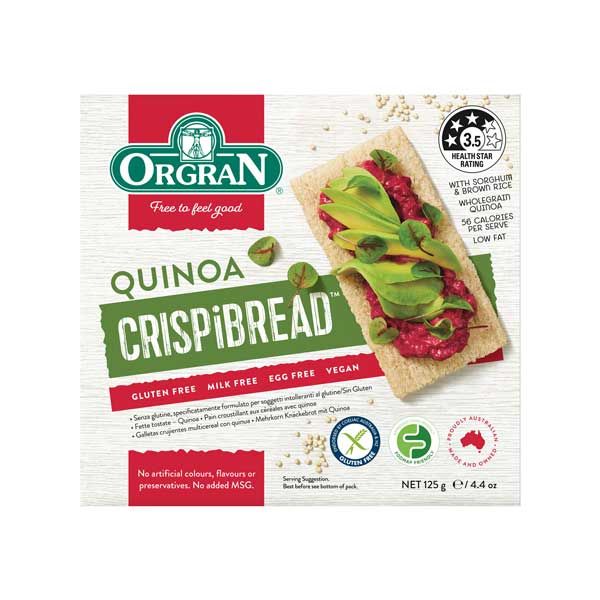 Orgran Mehrkorn Knäckebrot mit Quinoa 125g