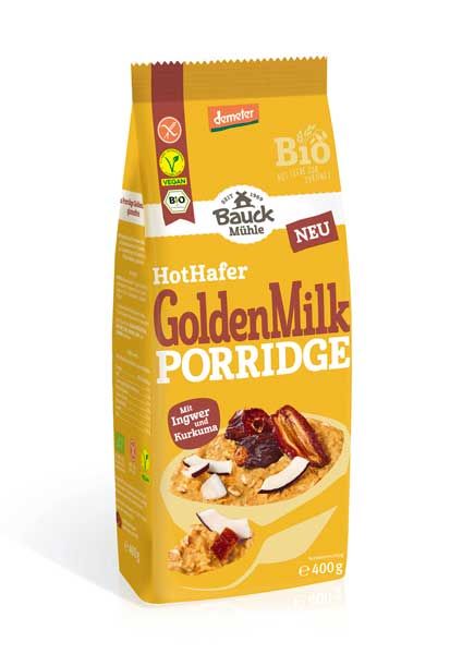 Bauck Mühle Hot Hafer Golden Milk Porridge demeter 400g