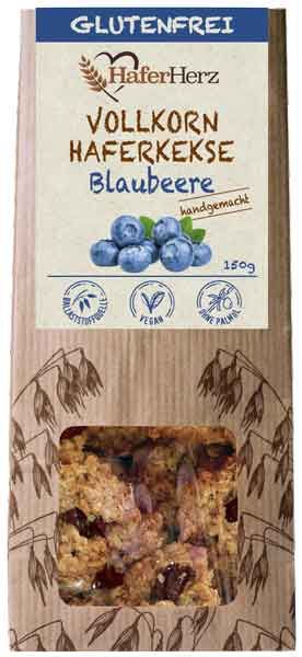 HaferHerz Vollkorn Haferkekse Blaubeere 150g