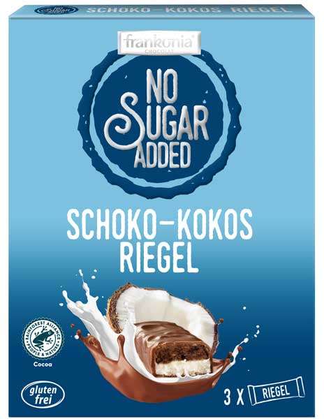 Frankonia No Sugar Added Schoko Kokos Riegel Ohne Zuckerzusatz