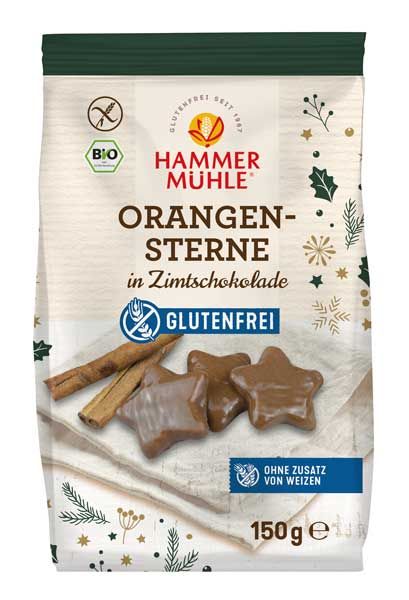 Hammermühle Orangensterne in Zimtschokolade bio 150g