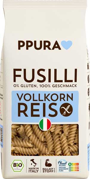 PPURA Vollkorn Reis Fusilli bio 400g