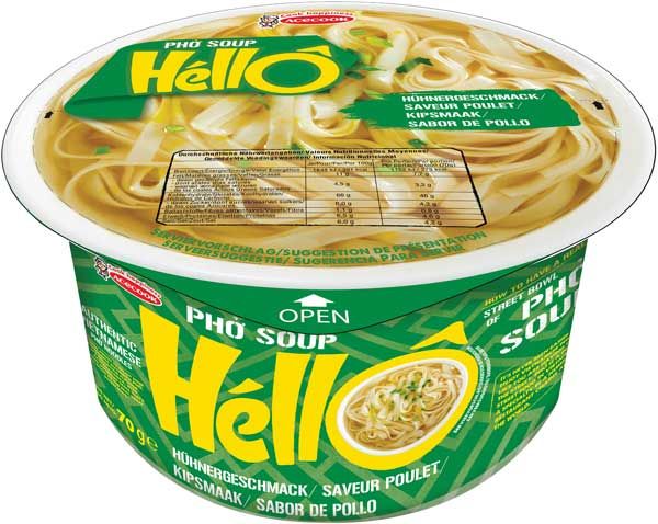 Hello Pho Suppe Reisnudeln mit Hühnergeschmack 70g