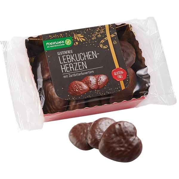 Poensgen Lebkuchenherzen Zartbitter glutenfrei