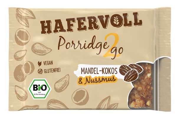 Hafervoll Porridge2go Mandel-Kokos bio 55g