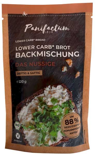 Panifactum Lower Carb* Brot Backmischung Das Nussige bio 220g