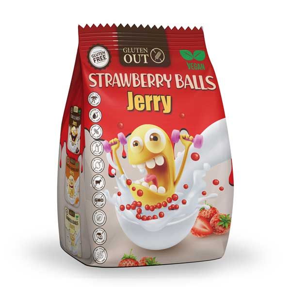 Gluten Out Jerry Strawberry Balls 375g