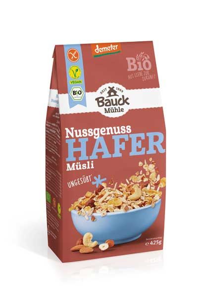 Bauck Mühle Hafermüsli Nussgenuss demeter 425g