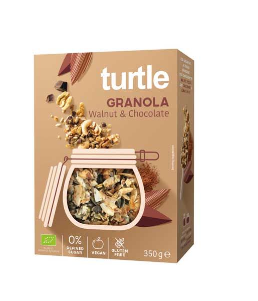 turtle Granola mit Walnüssen & Schokolade bio 350g