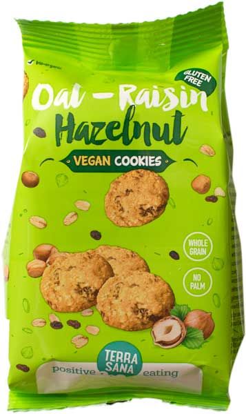 TERRASANA Hafer-Rosinen Haselnuss Cookies bio 150g