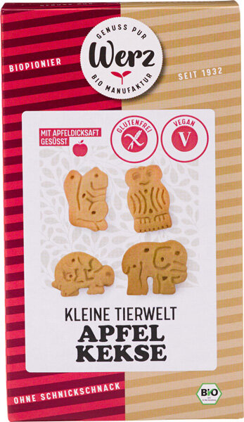 Werz Kleine Tierwelt Apfelkekse bio 150g