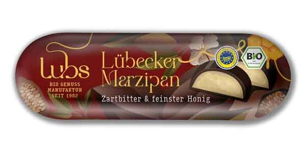 Lubs Lübecker Marzipan Zartbitter mit Honig bio 50g