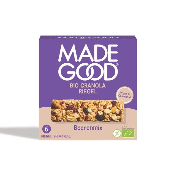 MadeGood Granola Riegel Beerenmix bio 144g