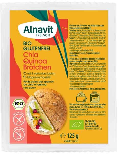 Alnavit Chia-Quinoa-Brötchen bio 125g