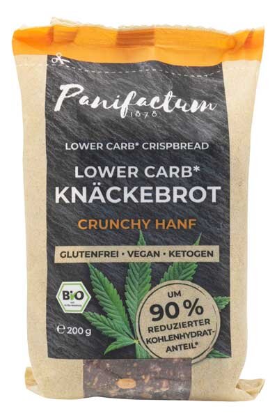 Panifactum Low Carb* Knäckebrot Crunchy Hanf bio 200g