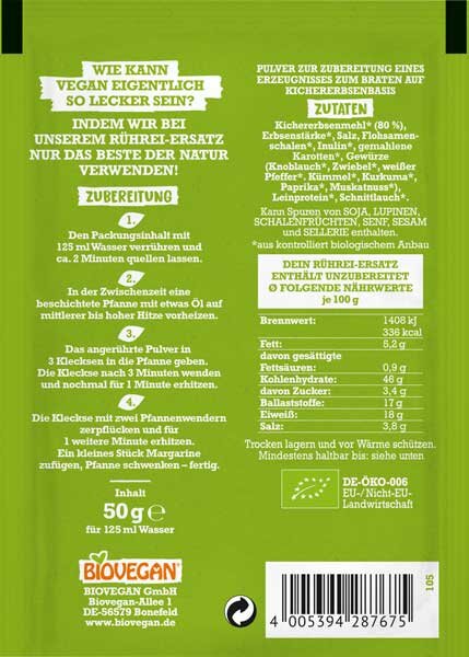 Biovegan Mein Rührei-Ersatz bio 50g