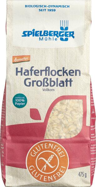 Spielberger Mühle Haferflocken Großblatt Vollkorn demeter 475g