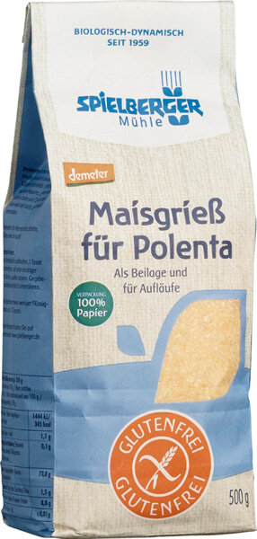 Spielberger Mühle Maisgrieß für Polenta demeter 500g