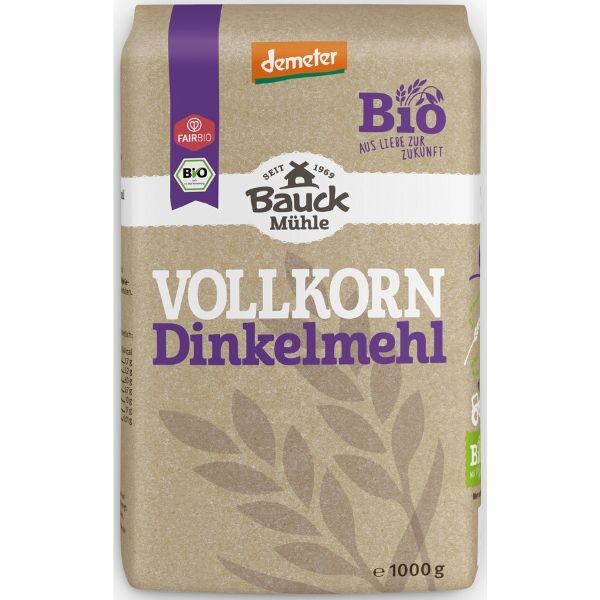 Bauck Mühle Dinkelmehl Vollkorn demeter 1000g