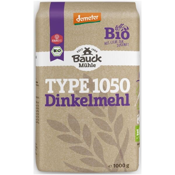 Bauck Mühle Dinkelmehl Type 1050 demeter 1000g