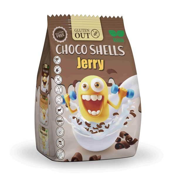 Gluten Out Jerry Choco Shells 375g
