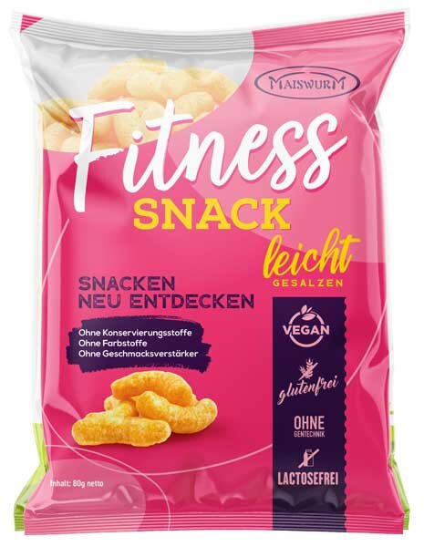 Maiswurm Fitness Snack leicht gesalzen 80g