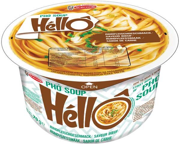 Hello Pho Suppe Reisnudeln mit Rindfleischgeschmack 70g