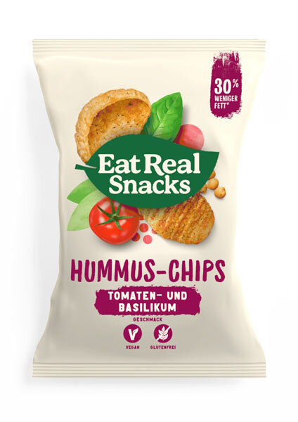 Eat Real Hummus Chips Tomate-Basilikum 135g
