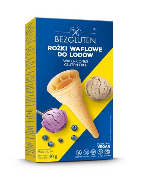 Bezgluten Eiswaffeln Tulpe 40g
