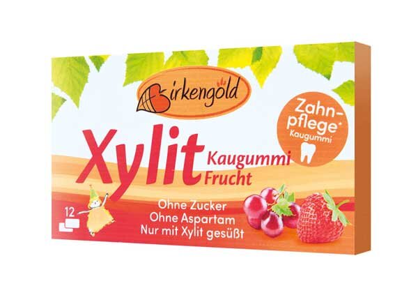 Birkengold Xylit Kaugummi Frucht 17g