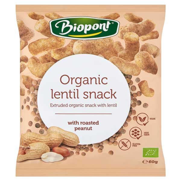 Biopont Linsen Flips mit gerösteten Erdnüssen bio 60g