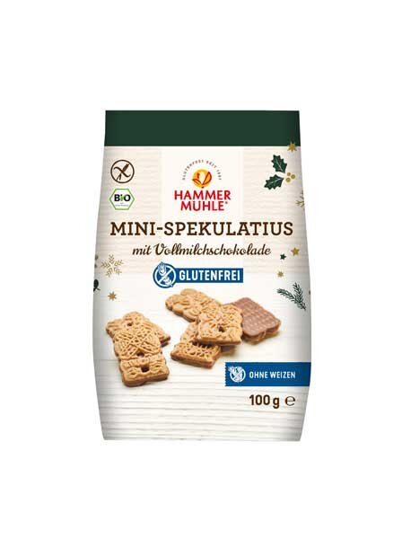 Hammermühle Mini-Spekulatius mit Vollmilchschokolade bio 100g
