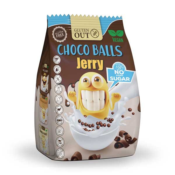 Gluten Out Jerry No Added Sugar Choco Balls 375g