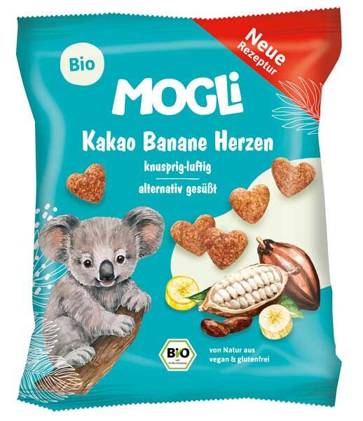 MOGLi Kakao Banane Herzen bio 30g