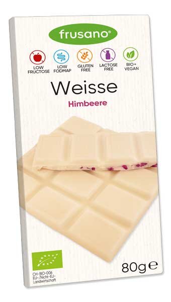 Frusano Weisse Himbeere Schokolade bio 80g