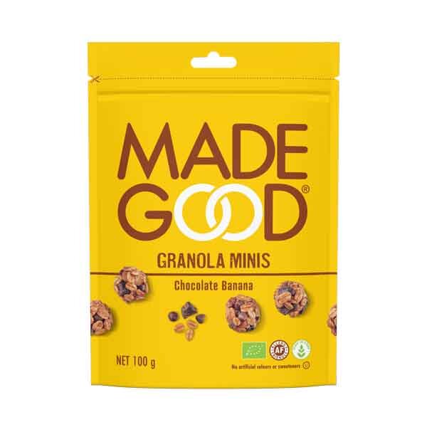 (MHD) MadeGood Chocolate Banana Müsli Minis bio 100g