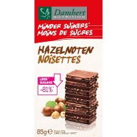 Damhert Schokolade weniger Zucker Haselnuss 85g