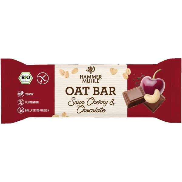 Hammermühle Oat Bar Sour Cherry & Chocolate bio 45g