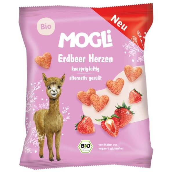MOGLi Erdbeer Herzen bio 30g