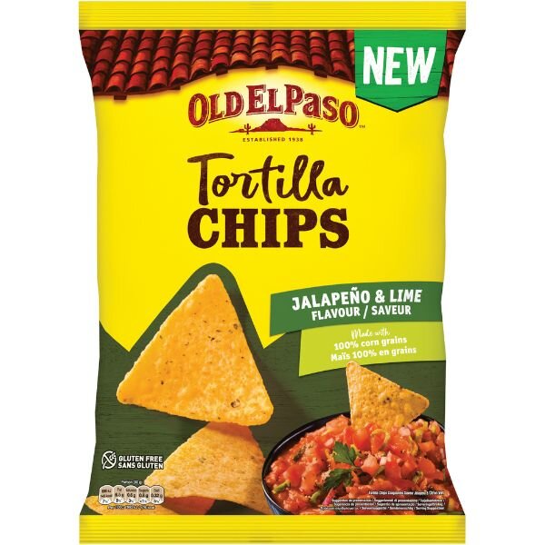 Old El Paso Tortilla Chips Jalapeno Limette 170g