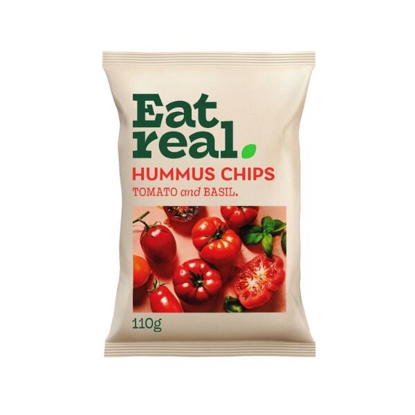 Eat Real Hummus Chips Tomate-Basilikum 110g
