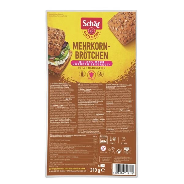 Schär Mehrkornbrötchen 210g (4x53g)